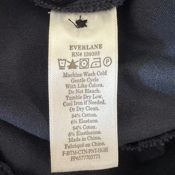 Everlane Navy The Side-Zip Stretch Cotton Pants, Size 12 - Picture 8 of 8